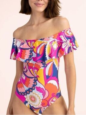 Trina Turk • Off-Shoulder Sevilla Multicolor One Piece Swimsuit
